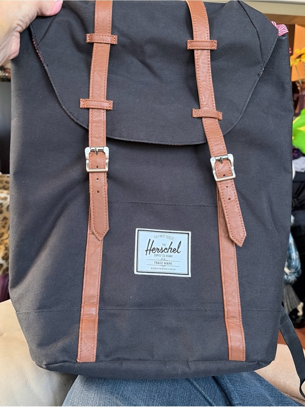 Herschel Retreat Backpack 19”x16” Unisex.  Exc Condition